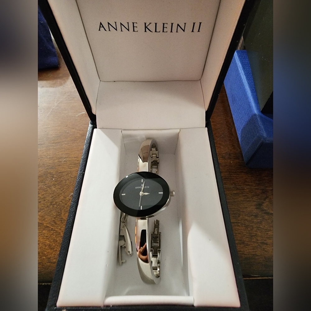 Anne Klein II Silver and Black Watch